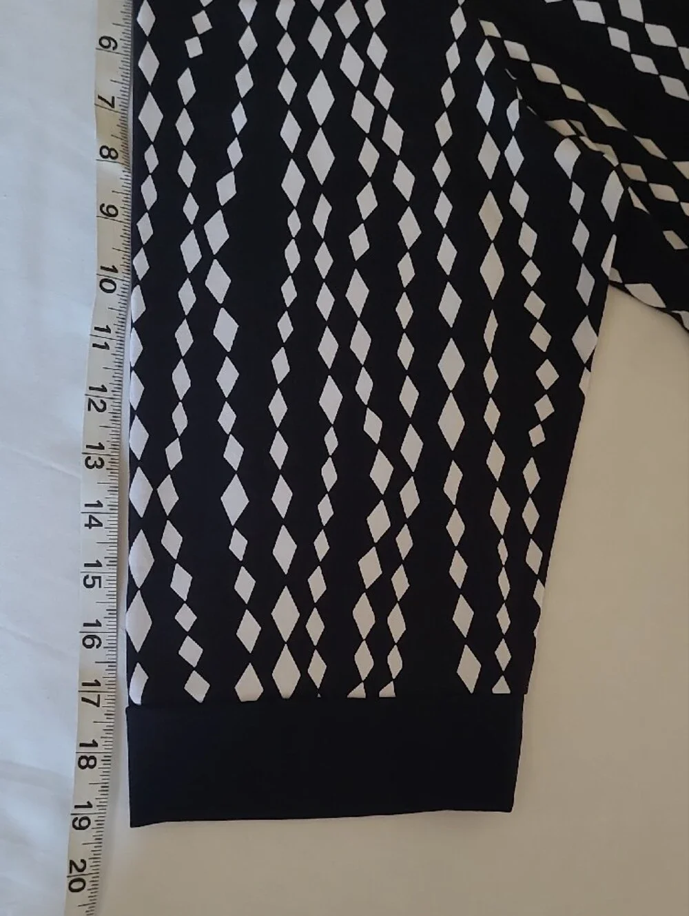 Chico's Black & White Diamond Rain Zip Jacket. Sz. XXL. NWOT.